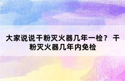 大家说说干粉灭火器几年一检？ 干粉灭火器几年内免检